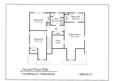 Brinkley - 2nd Floor Layout - 3 BR