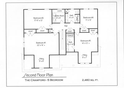 Crawford - 2nd Floor Layout - 5 BR